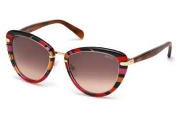 Image of Emilio Pucci EP0011 Sunglasses - Fuxia Frame Color, Gradient Brown Lens Color