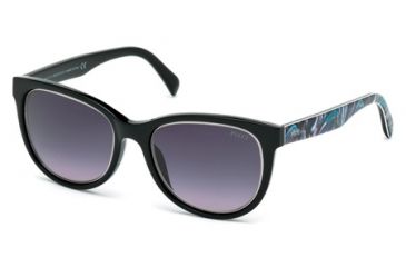Image of Emilio Pucci EP0027 Sunglasses - Black Frame Color, Gradient Smoke Lens Color
