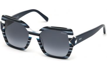 Image of Emilio Pucci EP0070 Sunglasses - Blue Frame Color, Gradient Blue Lens Color