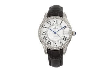 Image of Empress Xenia Automatic Leather-Band Watch, Black, EMPEM2601