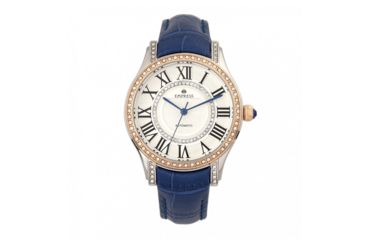 Image of Empress Xenia Automatic Leather-Band Watch, Blue, EMPEM2602