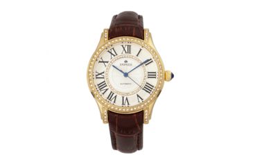 Image of Empress Xenia Automatic Leather-Band Watch, Brown, EMPEM2603