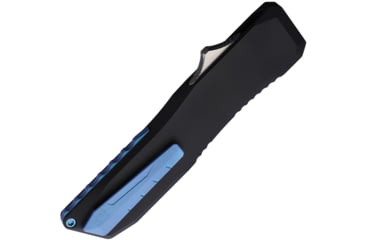 Image of EOS Harpoon Dagger Automatic Folding Knife, 3.6in, CPM 20CV, Spear Point, Aluminum/Titanium Black Handle, Black, AUTO BLACK BLUE DAGGER