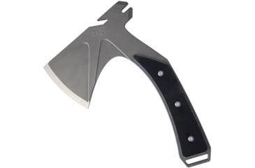Image of EOS Shorty Axe D2, 11in Overall, 6.63in Axe Head With 3.75in Cutting Edge, Black G10 Handle, Cnc Milled From One Piece Of D2 Steel, Carbon Fiber Sheath, SHORTY