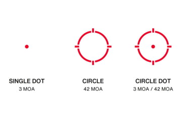 Image of EOTech 1x0.7in Pistol Reflex Red Dot Sight, Switchable Reticle, Black, EFLXRCE1BLK