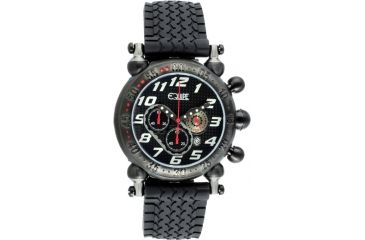 Image of Equipe E102 Balljoint Mens Watch - Rosegold Case, Black Dial, Rubber Strap