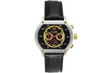 Image of Equipe E714 Dash Watches - Men's - 48mm Case, Quartz Movement, Black/Yellow/Rose Gold, One Size, EQUE714