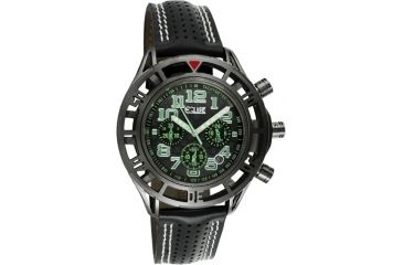 Image of Equipe Chassis Watches - Men's - 58mm Case, Quartz Movement, Black/Green, One Size, EQUE806