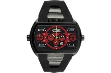 Image of Equipe E904 Dash Xxl Mens Watch - Black Bezel, Black Dial w/ Red Circle