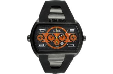 Image of Equipe E910 Dash Xxl Mens Watch - Black Bezel, Black Dial w/ Orange Circle