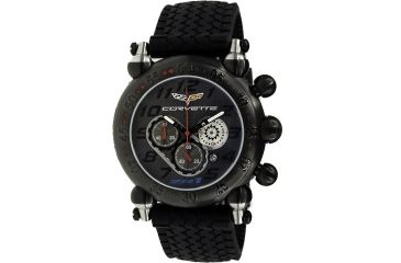 Image of Equipe Ev101 Corvette Zr1 Mens Watch - All Black, Rubber Strap