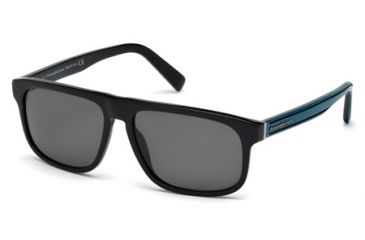Image of Ermenegildo Zegna EZ0003 Sunglasses - Shiny Black Frame Color