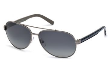 Image of Ermenegildo Zegna EZ0004 Sunglasses - Shiny Gunmetal Frame Color