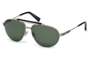 Image of Ermenegildo Zegna EZ0007 Sunglasses - Shiny Light Ruthenium Frame Color