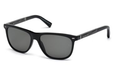 Image of Ermenegildo Zegna EZ0009 Sunglasses - Shiny Black Frame Color