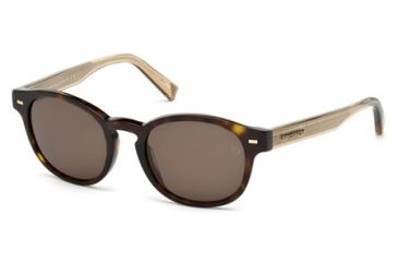 Image of Ermenegildo Zegna EZ0029 Sunglasses - Dark Havana Frame Color