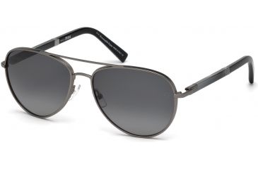 Image of Ermenegildo Zegna EZ0066 Sunglasses - Shiny Gumetal Frame Color