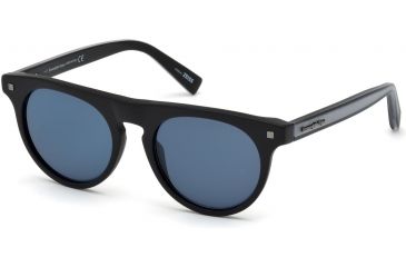 Image of Ermenegildo Zegna EZ0095 Progressive Prescription Sunglasses, 50mm, Matte Black, EZ00955002X-PRO