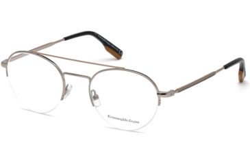 Image of Ermenegildo Zegna EZ5131 Eyeglass Frames - Shiny Light Ruthenium Frame Color