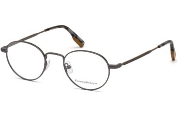 Image of Ermenegildo Zegna EZ5132 Eyeglass Frames - Shiny Gumetal Frame Color, Shiny Gumetal Lens Color