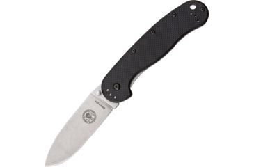 Image of Esee Avispa Framelock Black D2 Folding Knife,3.5in,D2 Tool Steel,Standard Edge,Stonewash,Black,GFN Handle BRK1302