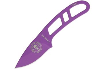 Image of Esee Candiru Fixed Blade Knife w/Kit,2in,Drop Point,Purple,1095 Carbon Steel,Skeletonized Handle, CAN-PURP-KIT