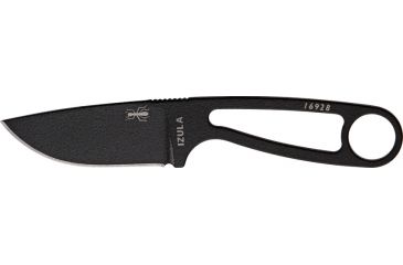 Image of Esee Izula Black Fixed Blade Knife, 2.5in, Drop Point, Skeletonized Handle RCIB