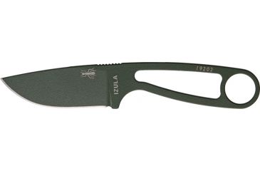 Image of Esee Izula OD Green Fixed Blade Knife, 2.5in, Drop Point, Skeletonized Handle RCIOD