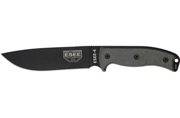 Image of Esee Mdl 6 Fxd Blde Fxd Blde Knife, 5.25in, Drop Point, Black Linen Micarta Hdl RC6P
