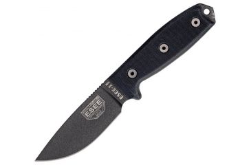 Image of ESEE Model 3 Black G-10 Plain Edge ES3MILPBLK