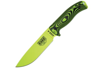 Image of Esee Model 6 Fixed Blade Venom Knife, 5.25 green powder coated 1095HC steel blade, Black and green 3D machined G10 handle, 6PVG-007