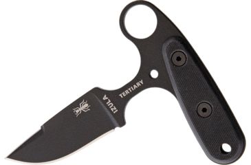 Image of Esee Tertiary Push Dagger Fixed Blade Knife, 2.5in, 1095 Carbon Steel, Standard Edge, Clip Point, Black, G10 Handle ESTERTIARY