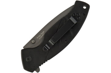 Image of ETE EDC Workhorse Linerlock A/O Folding Knife, 3.5in Closed, 2.5in Charcoal Titanium Finish 8Cr13Mov SS Drop Point, Black G10 Handle, Pocket Clip, Thumb Stud, 2.5Oz, ETEK1052