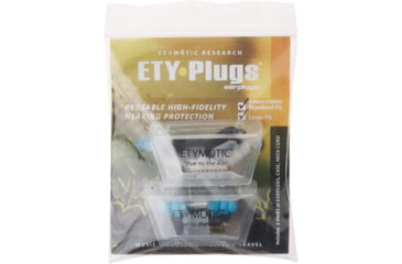 Image of Etymotic Research ER20 High-Fidelity Earplugs, White/Blue, Standard, Large, ER20-COMBO