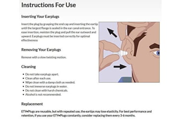 Image of Etymotic Research ER20 High-Fidelity Earplugs, White, Large, ER20-CCC-C