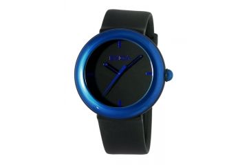 Image of Eviga Cf3707 Cirkle Mens Watch - Black Band, Blue Bezel