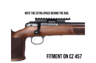 Image of Evolution Gun Works HD Picatinny Scope Mount, CZ 452/CZ 453/CZ 455/CZ 511, Standard Action, 0 MOA, Matte Black Hardcoat, 80910