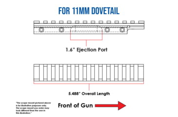 Image of Evolution Gun Works HD Picatinny Scope Mount, CZ 452/CZ 453/CZ 455/CZ 511, Standard Action, 20 MOA, Matte Black Hardcoat, 80912