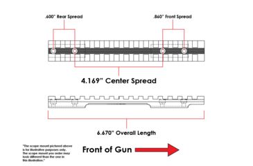 Image of Evolution Gun Works Mossberg Patriot Short Action MVP 7.62 ,100 ATR Picatinny Rail Mount 0 MOA, 6.670 in, Aluminum, Matte Black, 45700