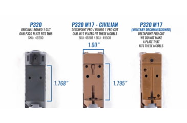 Image of Evolution Gun Works Sig Sauer P320 RX/P320 X-Five Adapter Plate, Black, 49200