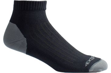 Image of ExOfficio BugsAway Sol Cool Quarter Sock - Men's-Black-M/L