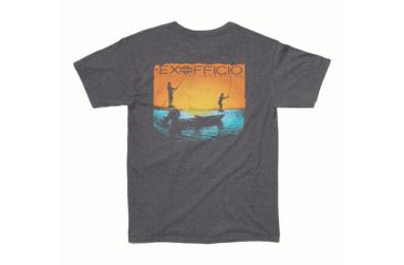 Image of ExOfficio Demo, Reel em Tee Short Sleeve Shirt - Men's, Carbon Heather, Medium, 1012-3248-CARBHTHR-M-DM