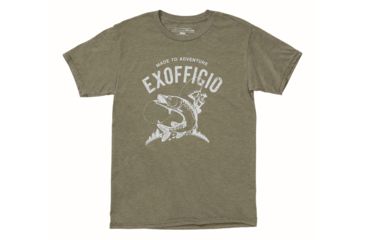 Image of ExOfficio Demo, Reel em Tee Short Sleeve Shirt - Men's, Nori Heather, Medium, 1012-3248-NORIHTHR-M-DM