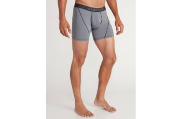 Image of ExOfficio Give-N-Go 2.0 6in Sport Boxer Brief - Mens, Steel Onyx/Black, 2XL, 12413448-9182-2XL