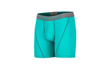 Image of ExOfficio Give-N-Go Sport Mesh 6 Inch Boxer Brief, Deep Jade/Slate, 2XL, 1241-2336-6010-2XL
