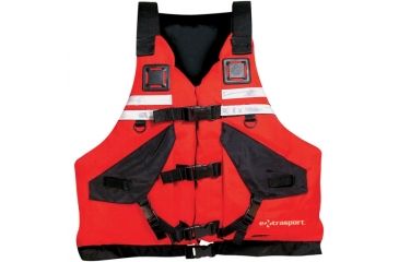 Image of Extrasport Universal HiFloat Life Vest, Universal Size, Denier Cordura, Red, Black 0710001147