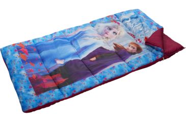 Image of Exxel Outdoors Disney Frozen Sleeping Bag, Blue/Purple, 28x56in, D-2171FRZ9A