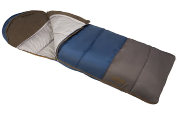 Image of Exxel Outdoors Monterey 30-40 Degrees Sleeping Bag, Blue, 84x33in, 74941320