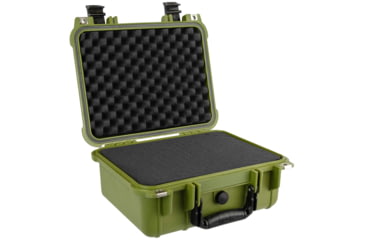 Image of Eylar Compact 13.37in Protective Gear Case Water and Shock Resistant w/ Foam, Green, SA00001-Grn