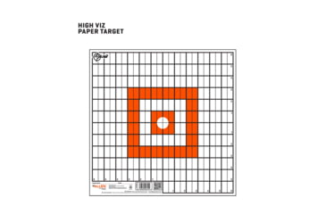 Image of EZ-Aim 12in Square Paper Shooting Targets, Sight-In Grid, 12-Pack, Orange &amp; White, 15495